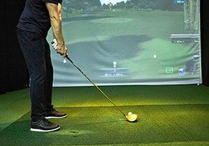 golf simulator screen ceiling size